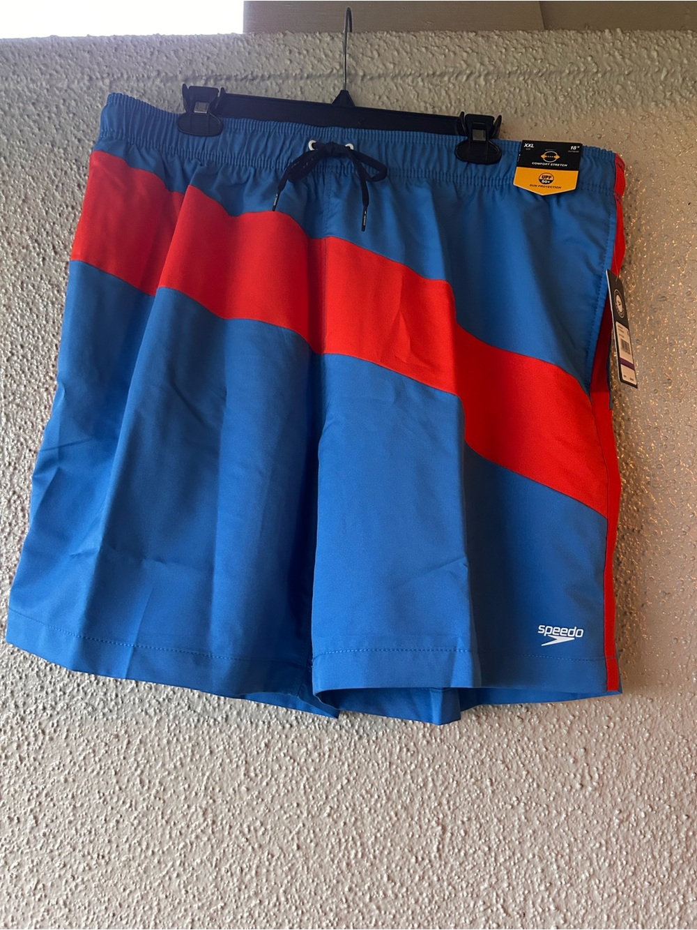 Speedo Men’s Blue & Orange Swim Shorts XXL NWT